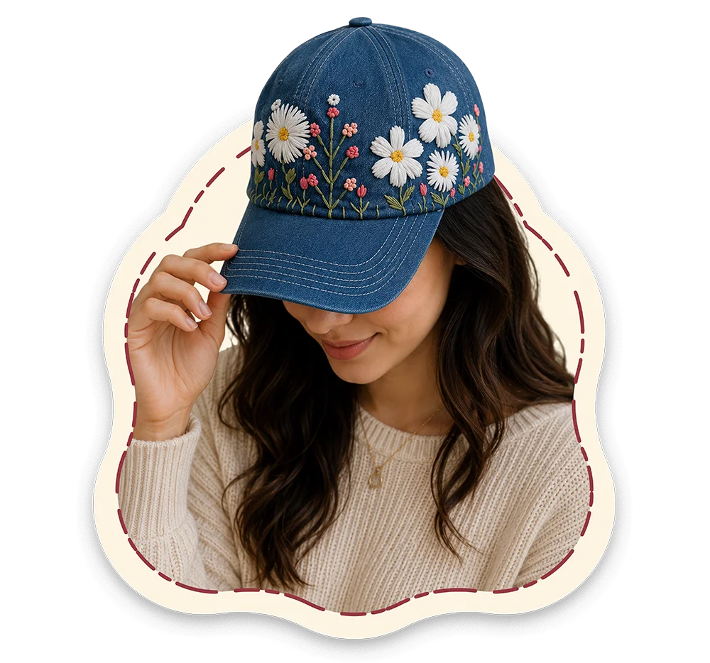 Embroidered Caps – Handmade Caps for Women & Girls – ART BY DHAAGA