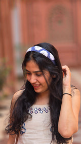 Neel Pushpika Hand Embroidered Floral Headband