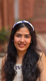 Neel Pushpika Hand Embroidered Floral Headband