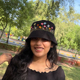 Flower Rebel Bucket Hat | Hand-Embroidered Floral Hat