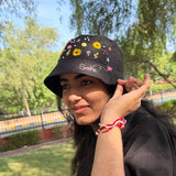 Garden Girl Bucket Hat | Hand-Embroidered Floral Bucket Hat