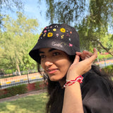 Garden Girl Bucket Hat | Hand-Embroidered Floral Bucket Hat