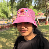 Princess Bucket Hat | Hand-Embroidered Floral Bucket Hat