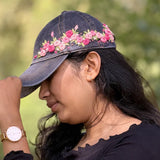 The Rose Affair - Floral Denim Cap