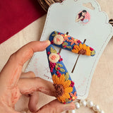 Marigold Tic Tac Hair Clips – Hand-Embroidered