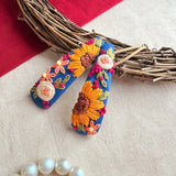 Marigold Tic Tac Hair Clips – Hand-Embroidered