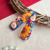 Marigold Tic Tac Hair Clips – Hand-Embroidered