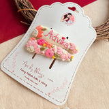 Peach Blossom Floral Tic Tac Hair Clip