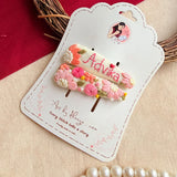 Peach Blossom Floral Tic Tac Hair Clip