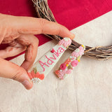 Peach Blossom Floral Tic Tac Hair Clip