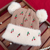 Cherry Puff Winter Cap | for Kids