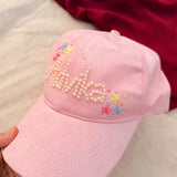 Pinkie Pearl Personalized Summer Cap | Textured Finish