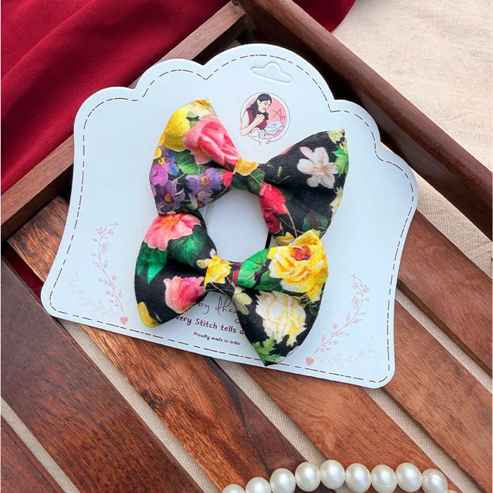 Petal Twins | Handcrafted Floral Bow Set for Women