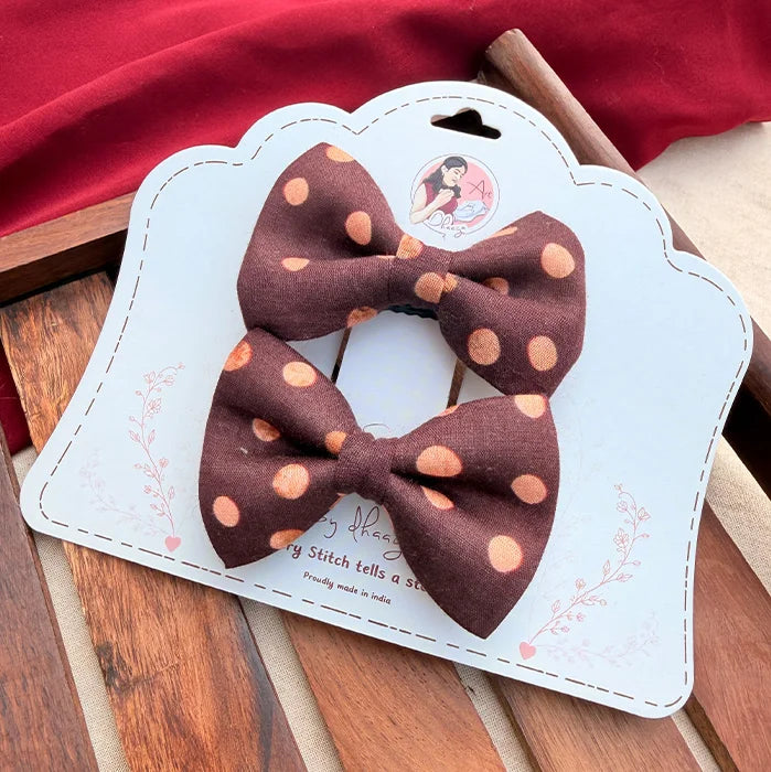 Polka Twins | Polka Dot Hair Bow Set for Women