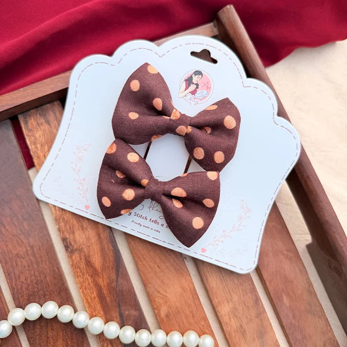 Polka Twins | Polka Dot Hair Bow Set for Women