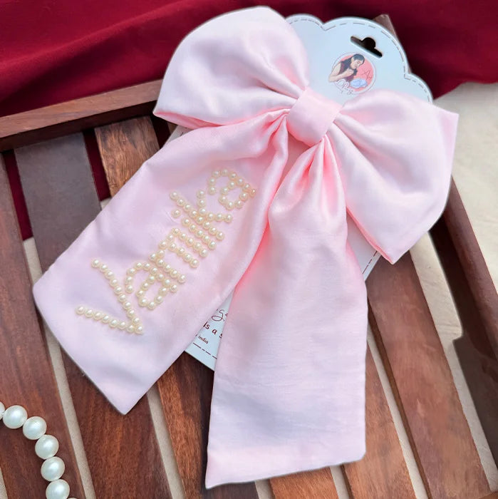 Pearl Bride | Personalized Pearl-Embellished Statement Hair Bow