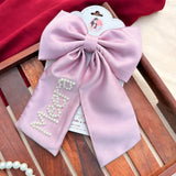 Lilac Bride Bow | Pearl-Embellished Bridal Statement Hair Bow