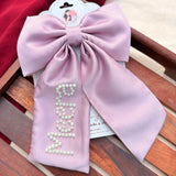 Lilac Bride Bow | Pearl-Embellished Bridal Statement Hair Bow
