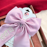 Lilac Bride Bow | Pearl-Embellished Bridal Statement Hair Bow