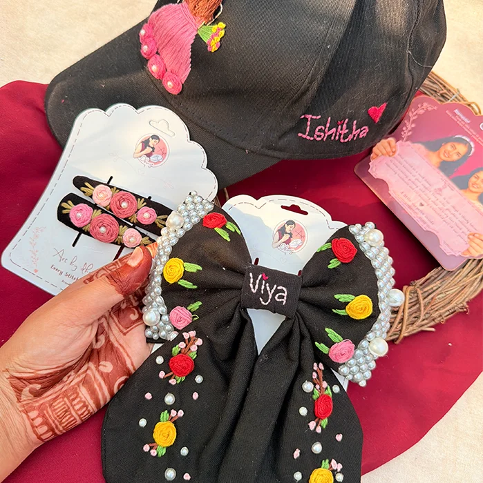 Midnight Princess Personalized Embroidered Hair Accessory Hamper