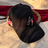 Lunar Bloom – Personalised Hand-Embroidered Floral Cap