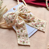 Meera Hand Embroidered Floral Bow Hair Clip