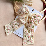 Meera Hand Embroidered Floral Bow Hair Clip