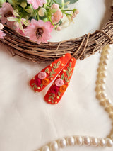 Ravi Hand Embroidered Floral Tic-Tac Hair Clips
