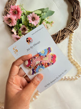 A Dream Petal Hand Embroidered Tic-Tac Hair Clips