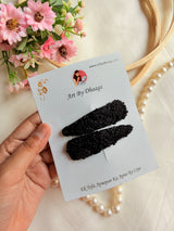 Kainaat Hand Embroidered Black Tic-Tac Hair Clips