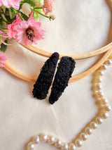 Kainaat Hand Embroidered Black Tic-Tac Hair Clips