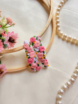 Love Me Like You Do Hand Embroidered Floral Tic-Tac Hair Clips
