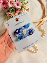 Neelam Hand Embroidered Floral Tic-Tac Hair Clips