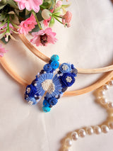 Neelam Hand Embroidered Floral Tic-Tac Hair Clips