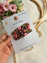 Harmaini Hand Embroidered Floral Tic-Tac Hair Clips