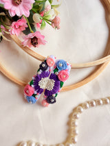 Heer Hand Embroidered Floral Tic-Tac Hair Clips