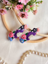 Heer Hand Embroidered Floral Tic-Tac Hair Clips