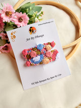 Gori Hand Embroidered Floral Tic-Tac Hair Clips