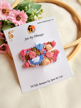 Gori Hand Embroidered Floral Tic-Tac Hair Clips