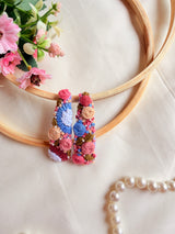 Gori Hand Embroidered Floral Tic-Tac Hair Clips