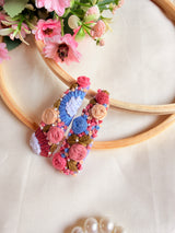 Gori Hand Embroidered Floral Tic-Tac Hair Clips