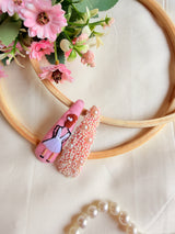Blushing Bridge Hand Embroidered Tic-Tac Hair Clips