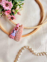 Blushing Bridge Hand Embroidered Tic-Tac Hair Clips