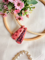Eiffel Tower Hand Embroidered Tic-Tac Hair Clips