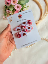 Khushi Hand Embroidered Floral Tic-Tac Hair Clips