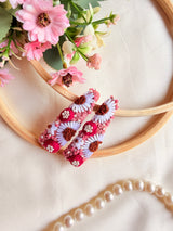 Khushi Hand Embroidered Floral Tic-Tac Hair Clips