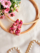 Meher Hand Embroidered Floral Tic-Tac Hair Clips