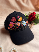 Blush Garden Hand Embroidered Cap