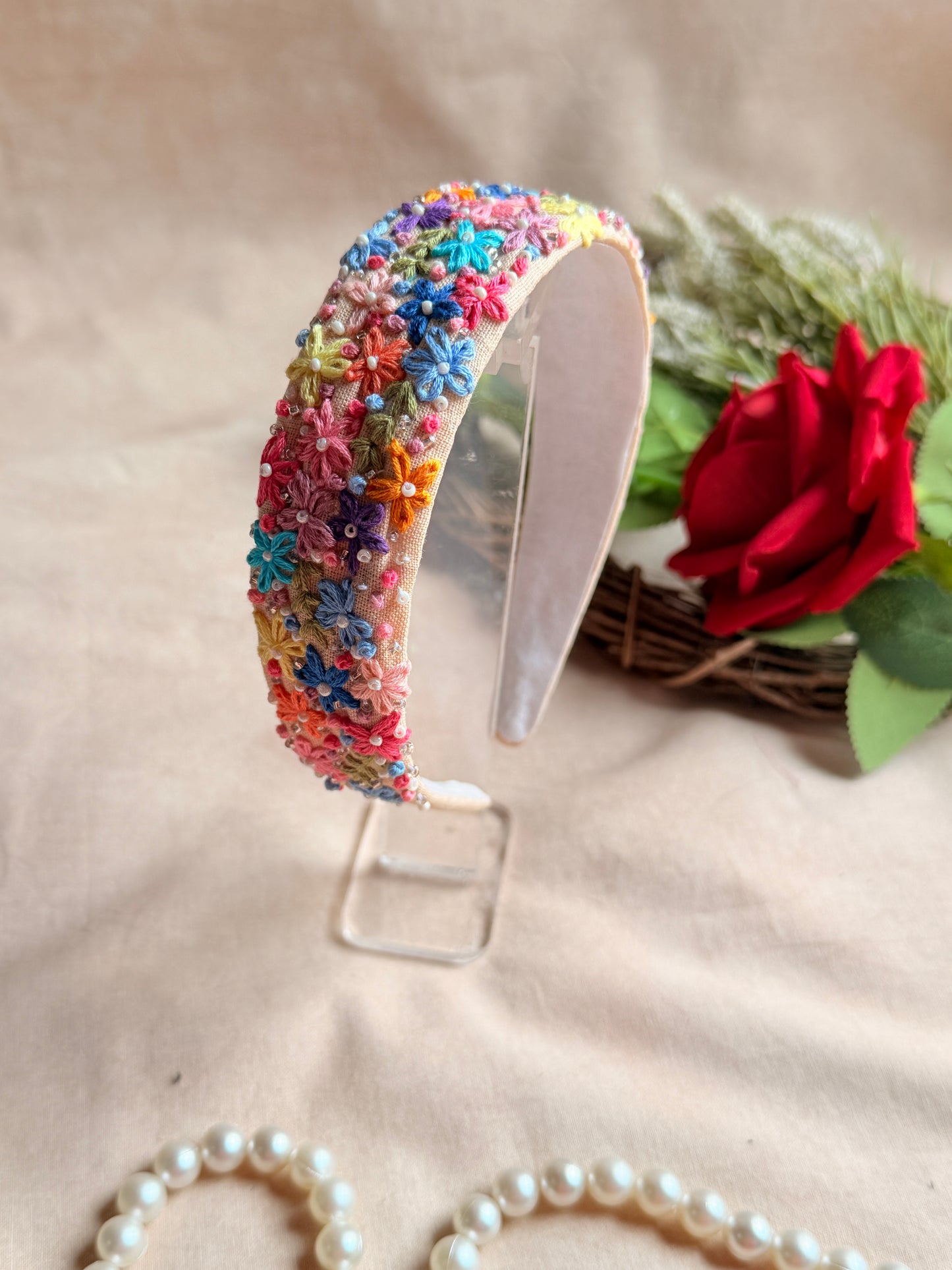 Phool Rangini Hand Embroidered Headband