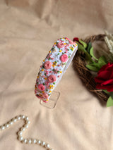 Phoolwari Safed Gul Hand Embroidered Headband